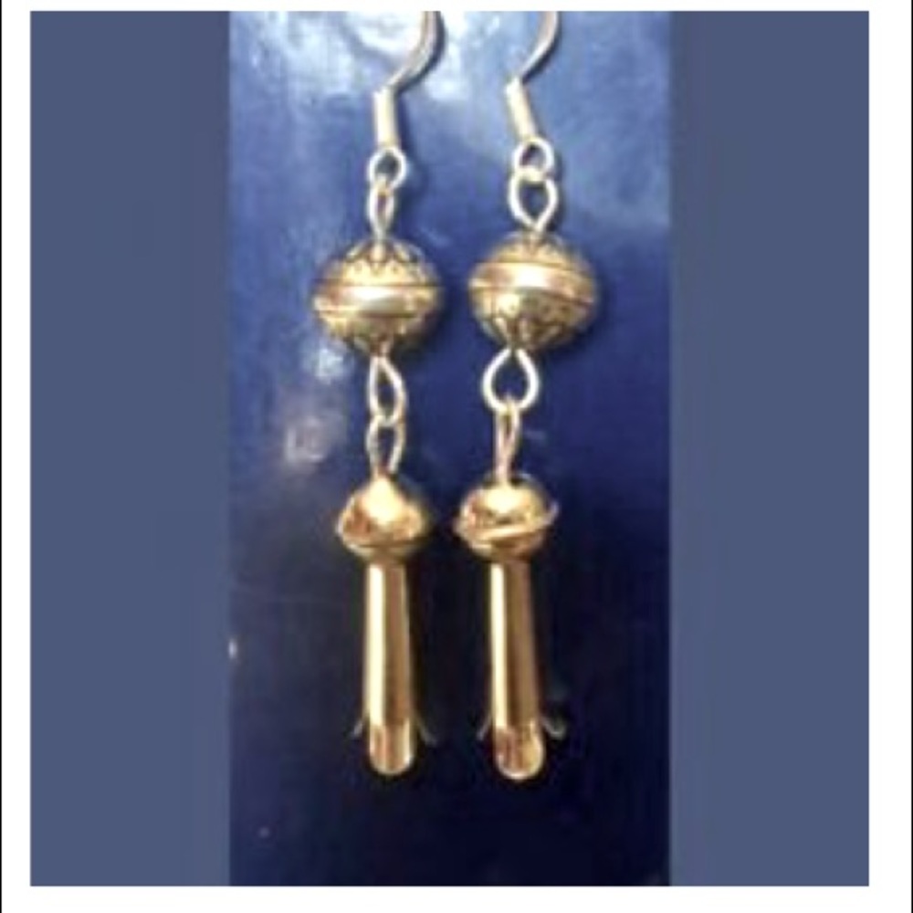 STERLING SILVER SQUASH BLOSSOM EARRINGS